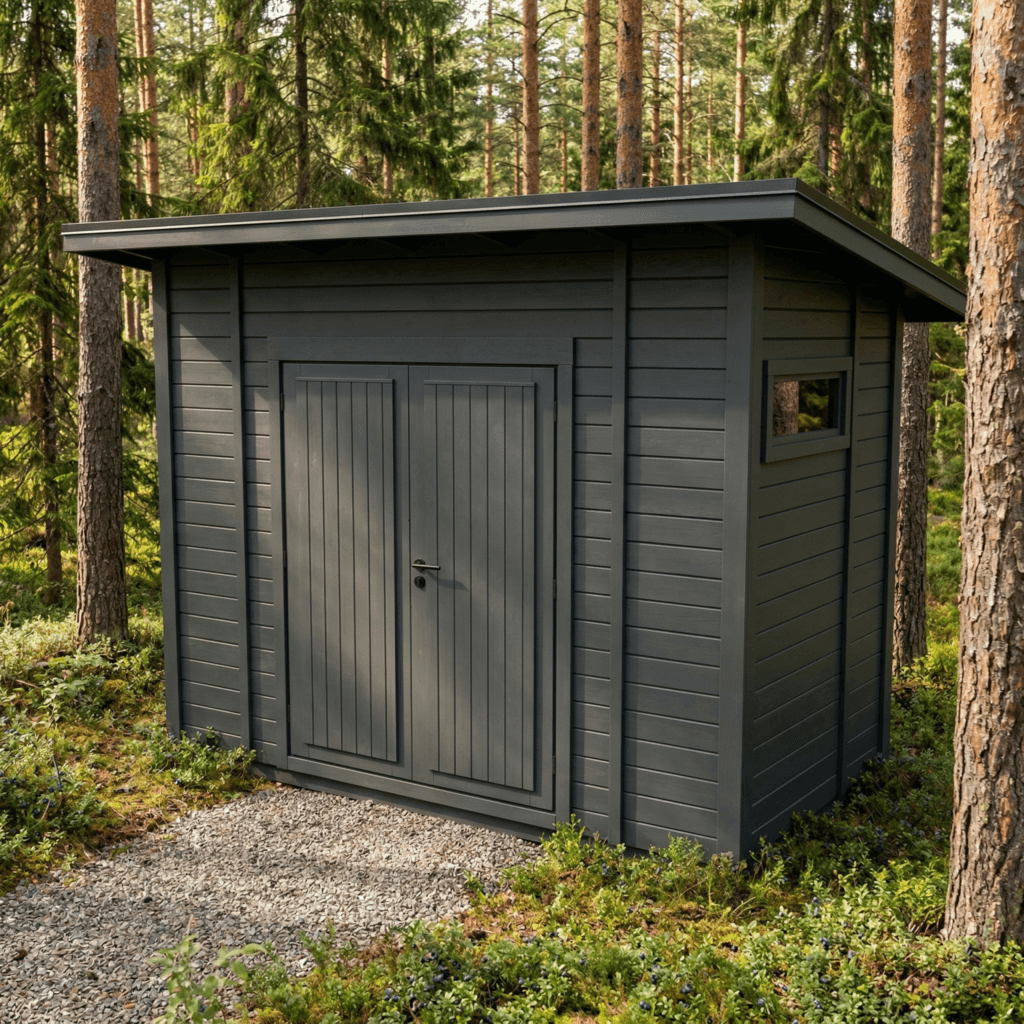 Helppå-Pihavarasto lapekattoinen pariovella 5m2