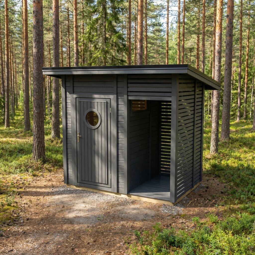 Helppå-Huussi katoksella