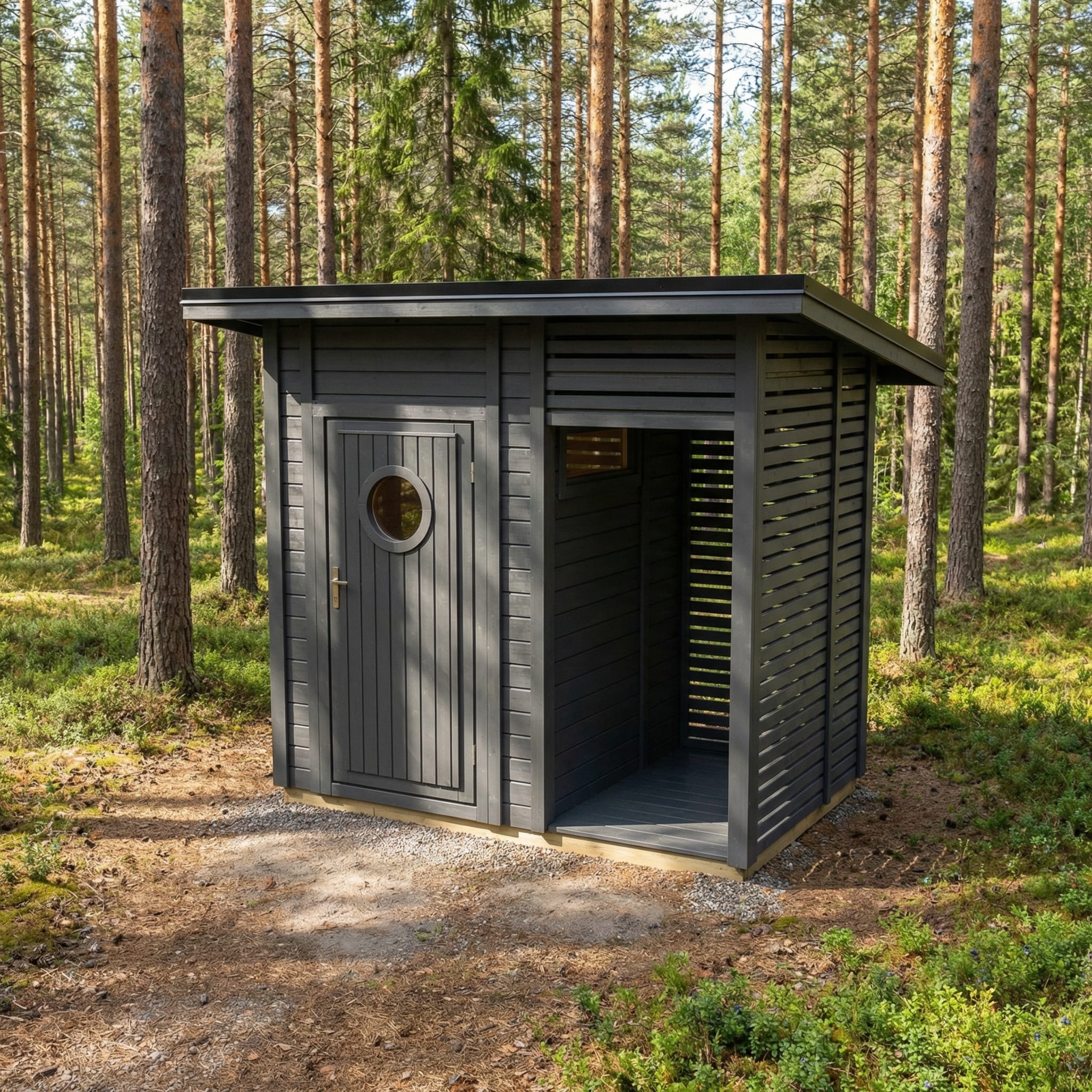 Helppå-Huussi katoksella