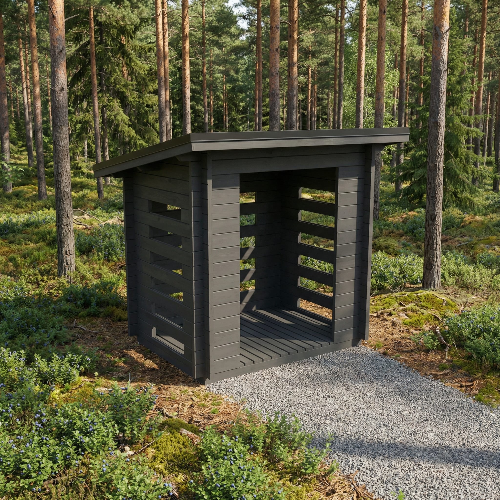 Polttopuukatos Partio 3m2