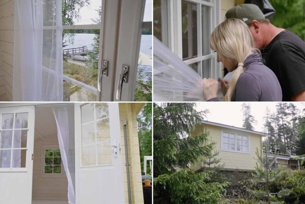 Huvimaja oli valmis kun se oli sijoitettu paikalleen.