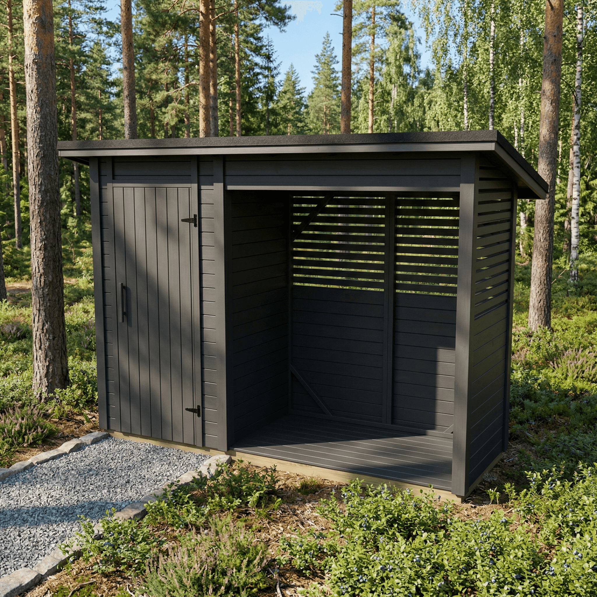 Helppå roskakatos + välinevarasto Roope