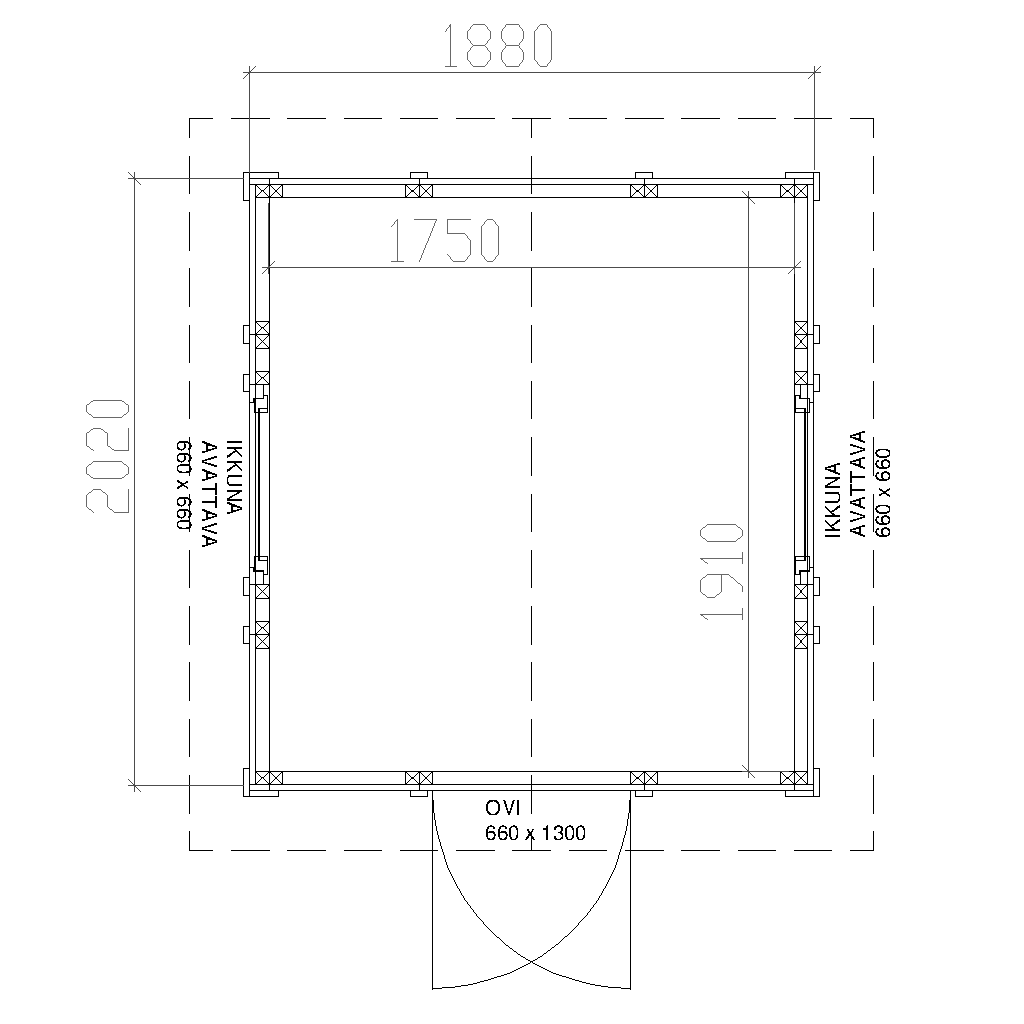 Helppå-Leikkimökki Emilia pohjakuva