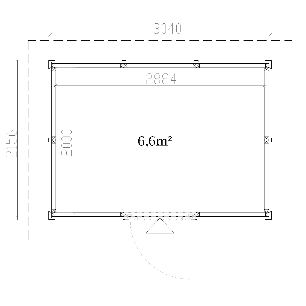 Helppå-Liiteri 6,6m2 pohjakuva