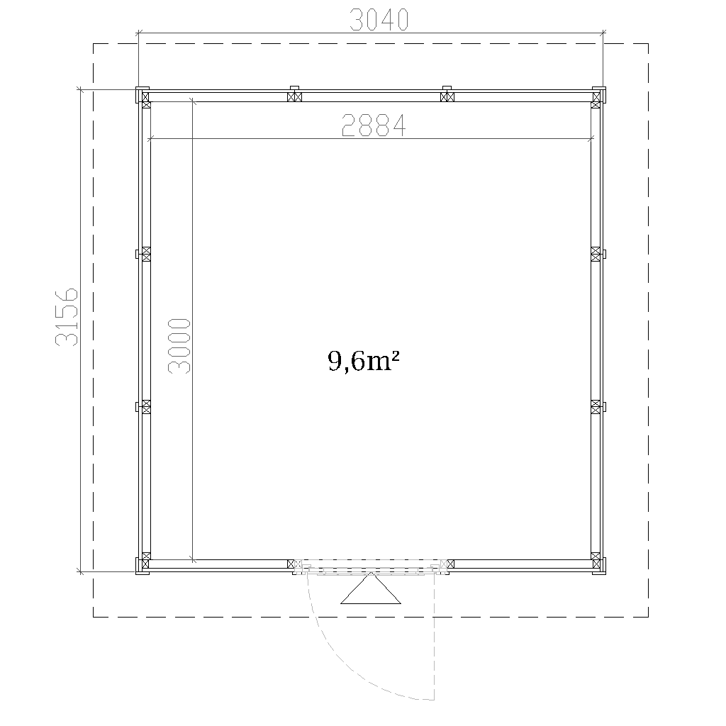 Helppå-Liiteri 9,6m2 pohjakuva