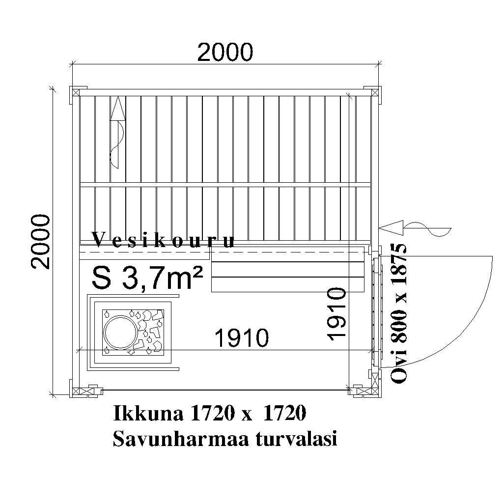 Pihasauna CityHiili pohjakuva