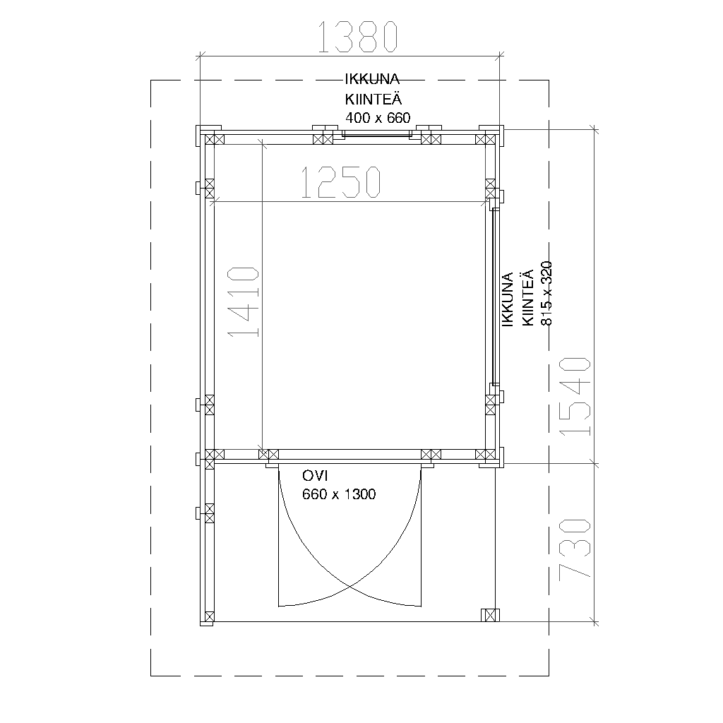 Helppå-Leikkimökki Eetu pohjakuva
