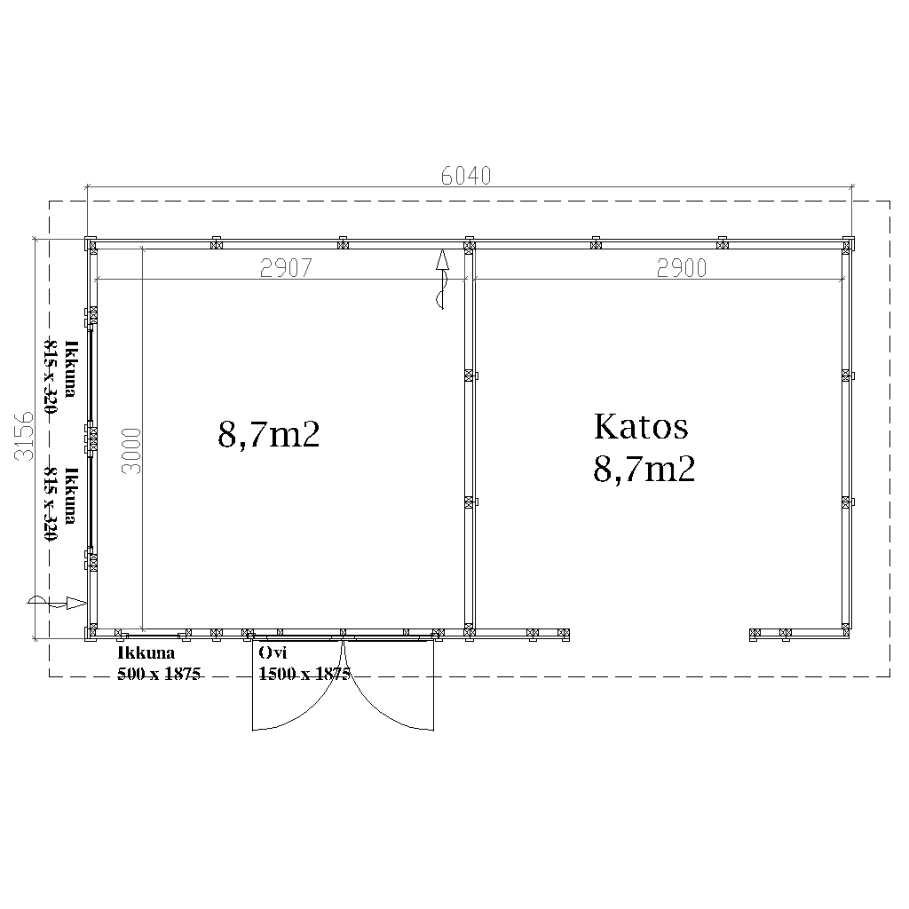 Helppå-Pihavarasto Satu pohjakuva