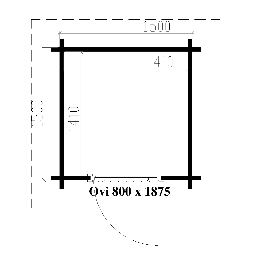 Hirsihuussi Ida pohjakuva