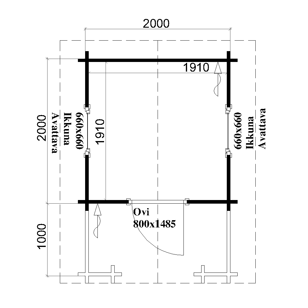 Leikkimökki Helmi pohjakuva