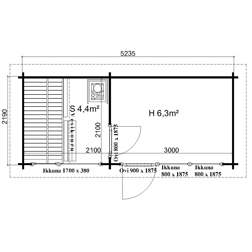 Pihasauna Lumo pohjakuva