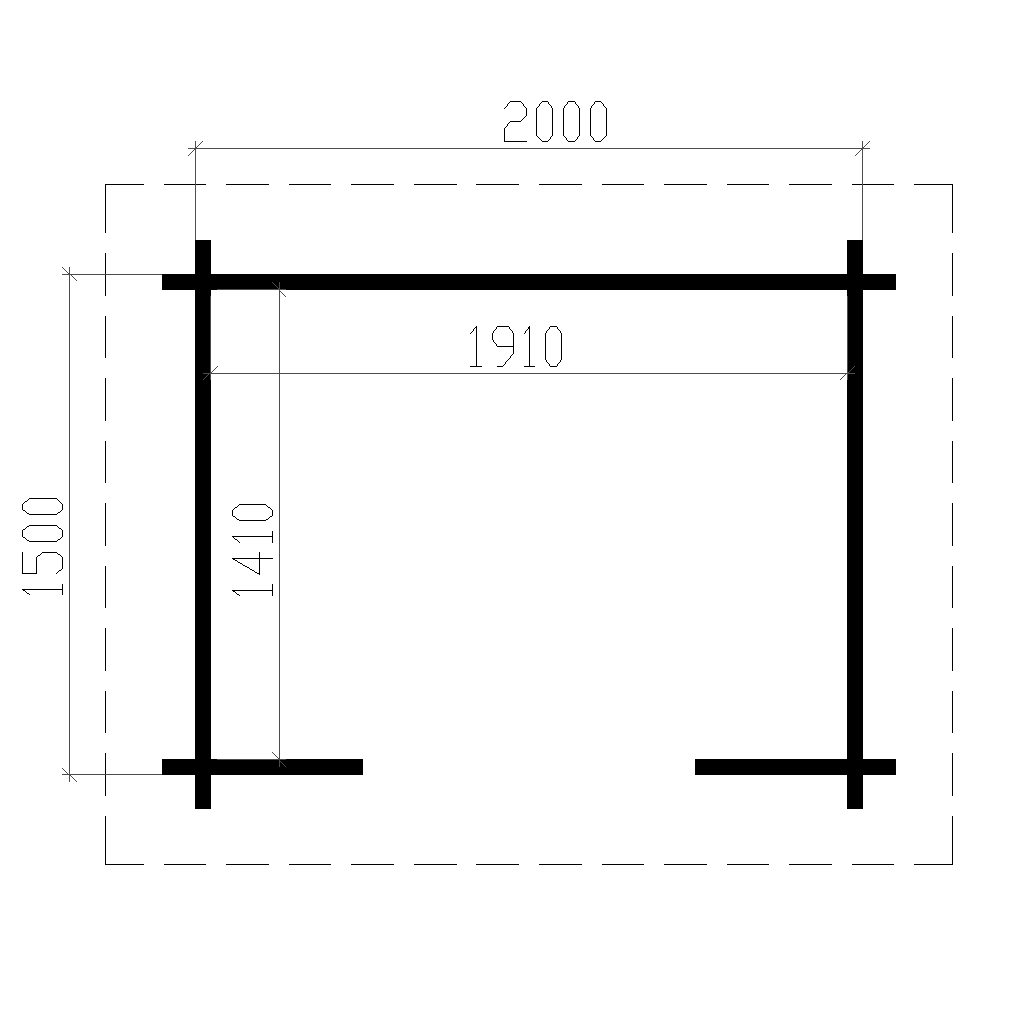 Polttopuukatos Partio 3m2 pohjakuva
