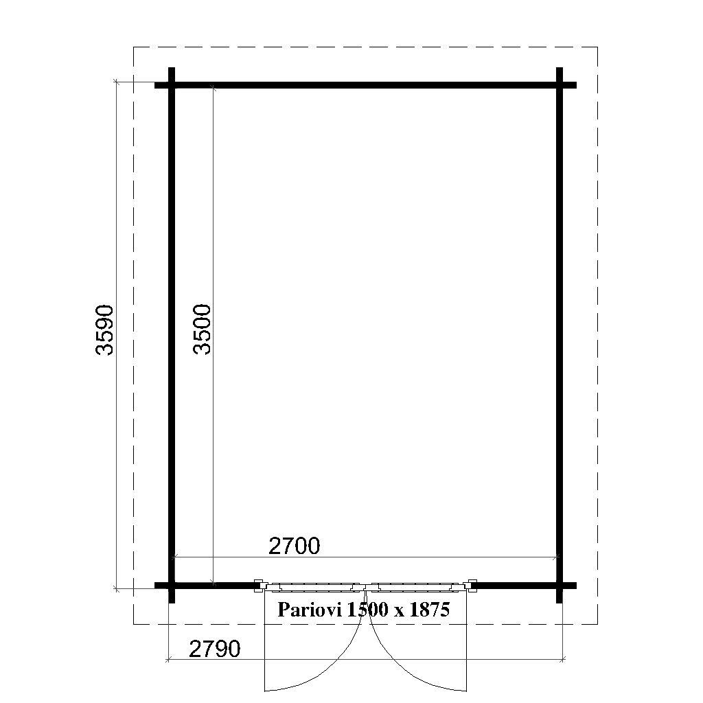 Pihavarasto Tara L lapekattoinen 10m2 - Image 4