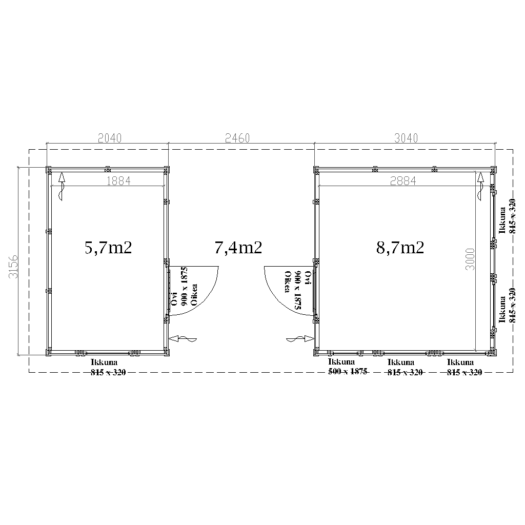 Helppå-Piharakennus Usva pohjakuva