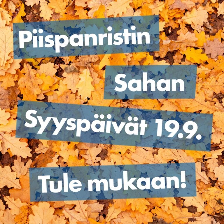 Syyspäivät tulevat taas!